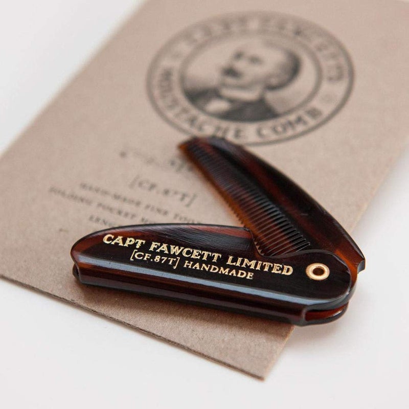 CAPTAIN FAWCETT Captain Fawcett Mustache Comb (87T), 400 g (Pack of 1), Plastic, Fine, MarrÃ³n for Men - Image 2